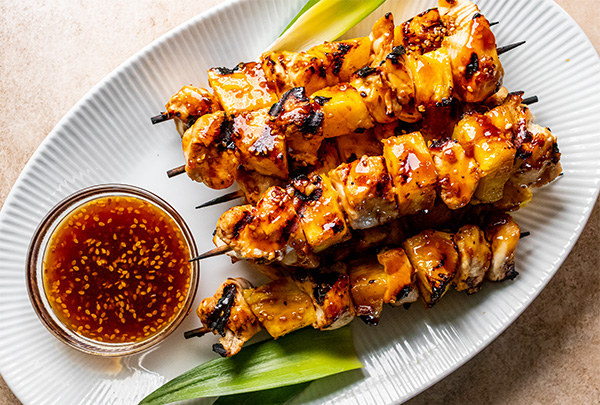 Grilled Teriyaki Pineapple Chicken Kabobs