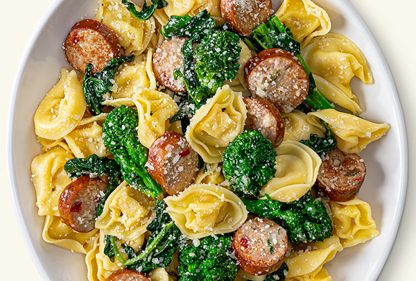 Tortellini with Chicken Sausage and Broccoli Rabe