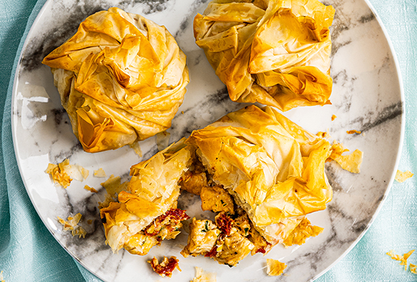 Marry Me Chicken Phyllo Purses