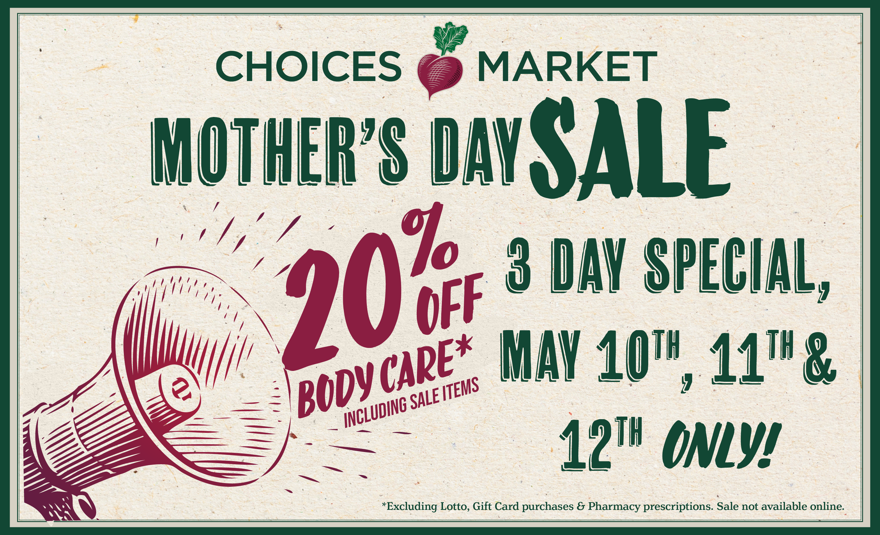 Mother's Day 20% Off