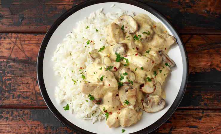 Samoan-Inspired Creamy Mushroom Chicken