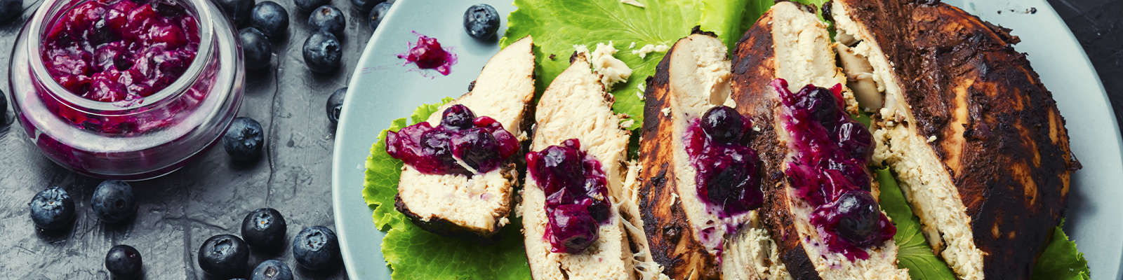 Chicken Thighs with Blueberry Glaze