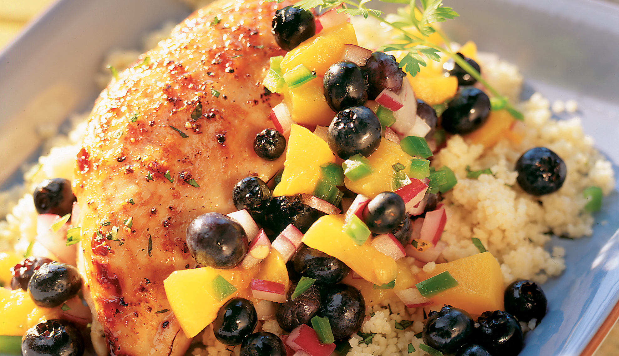 Grilled Chicken with Peach Salsa