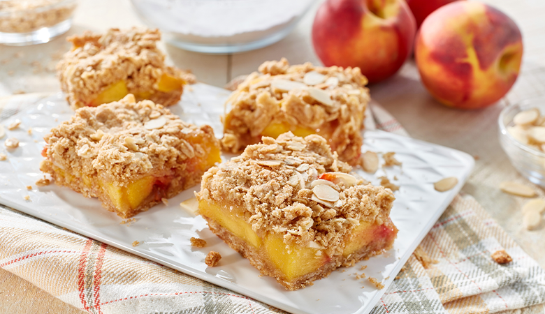 Peach Crumble Bars