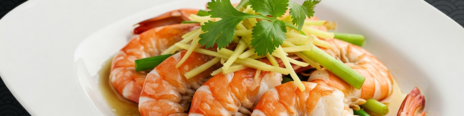 Steamed Spot Prawns with Ginger and Scallion