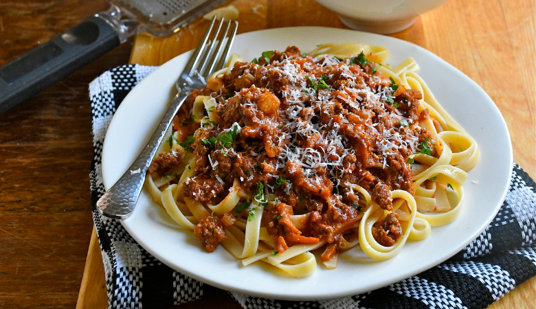 Beef and Bacon Bolognese Sauce