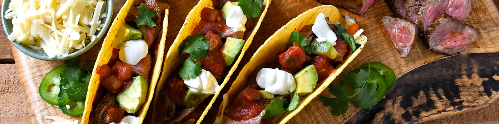 Chili Charred Strip Loin Steak Tacos