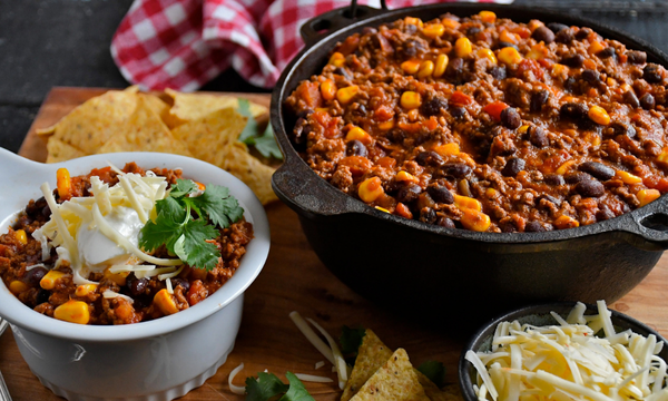 Tasty No-Fuss Beef Chili with Jack Cheese