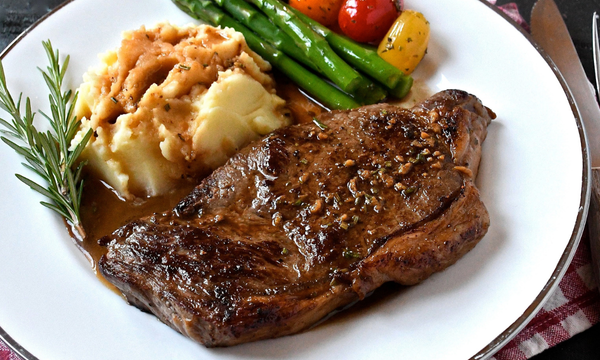 Strip Loin Steaks with Rich Brown Butter Sauce