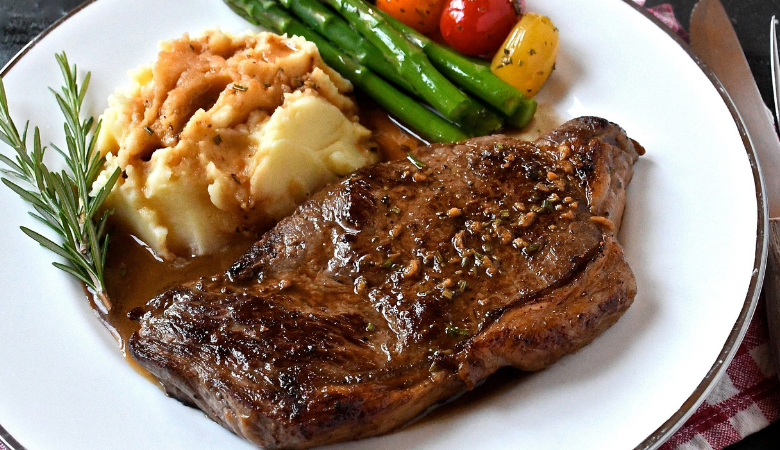 Strip Loin Steaks with Rich Brown Butter Sauce