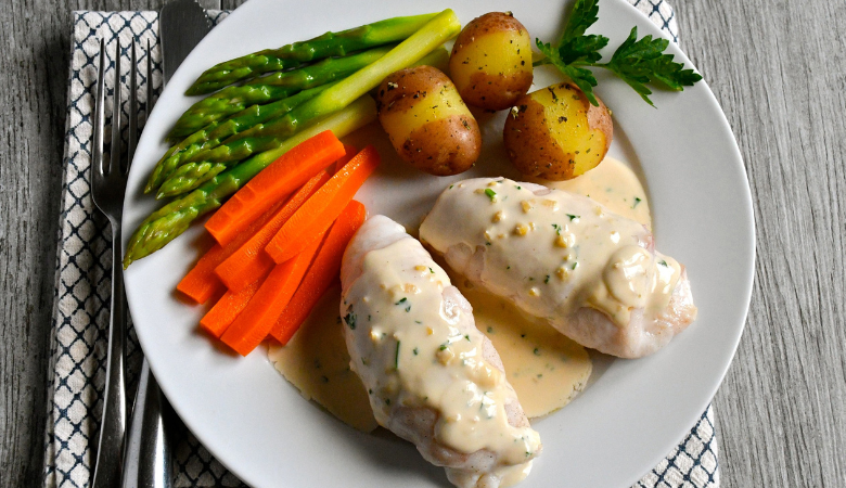 Baked Sole with Sherry Ginger Cream