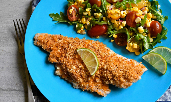 Cajun Crusted Snapper with Summer Corn Tomato Salad