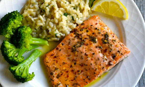 Italian-style Lemon Olive Oil Roasted Steelhead