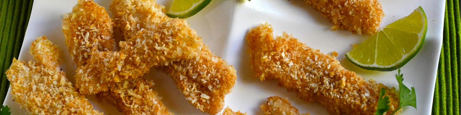 Panko Cod Sticks with Sweet and Sour Papaya Dip