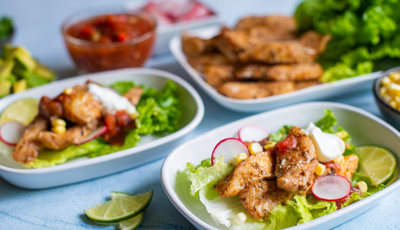 Tex-Mex-style Snapper Lettuce Wraps