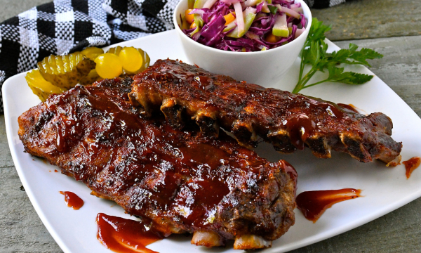 BBQ Back Ribs with Chayote Slaw