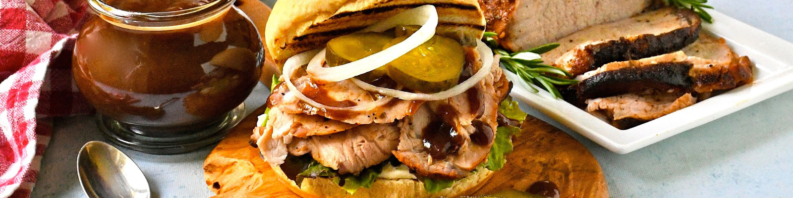 Brined and Barbecued Pork Loin Sandwiches 