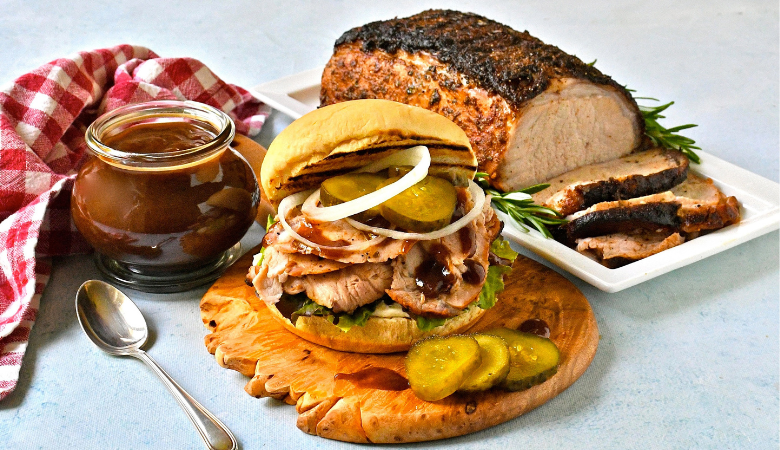 Brined and Barbecued Pork Loin Sandwiches 