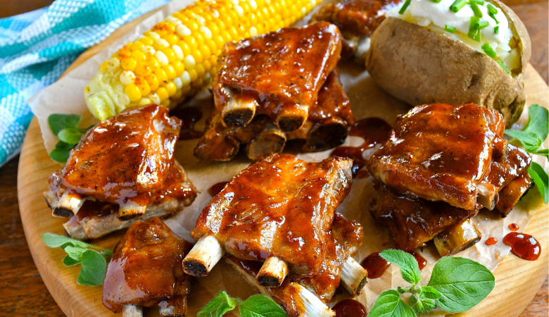 Pork Side Ribs with Brown Sugar BBQ Sauce