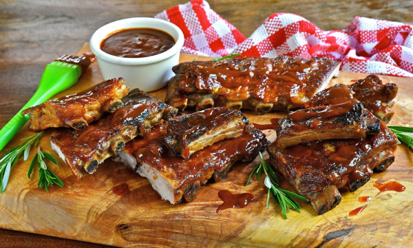 Pork Side Ribs with Memphis–style BBQ Sauce