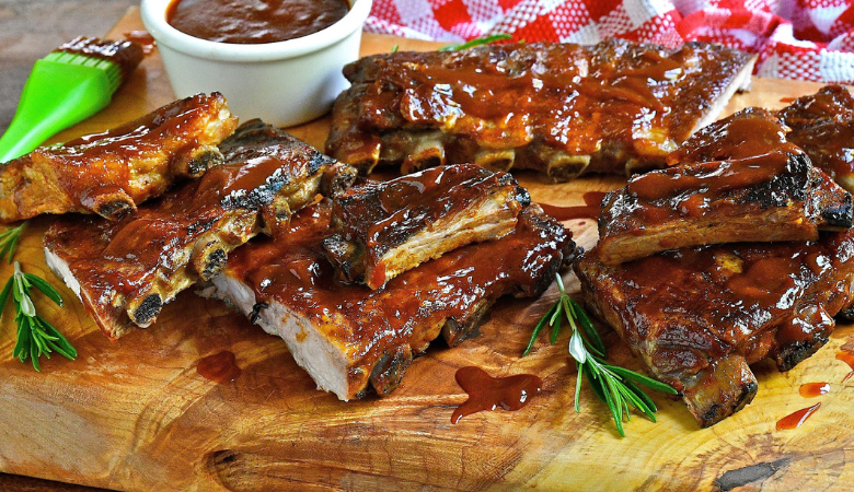 Pork Side Ribs with Memphis–style BBQ Sauce