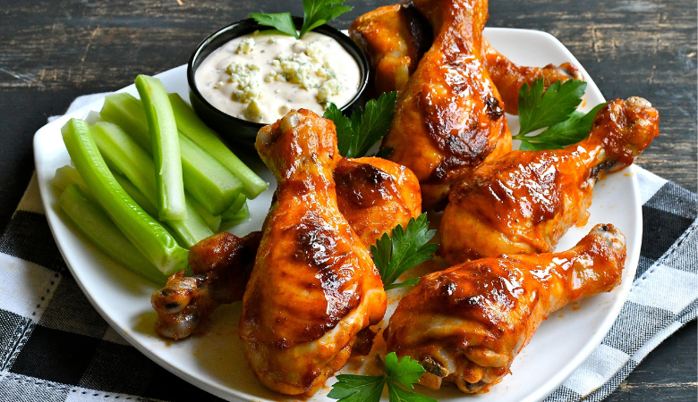 Baked Buffalo-style Chicken Drumsticks