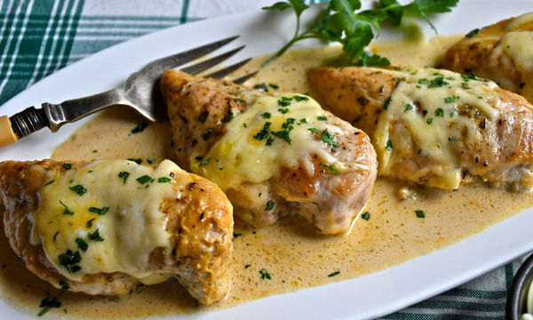 Creamy Dijon Chicken with Swiss Cheese