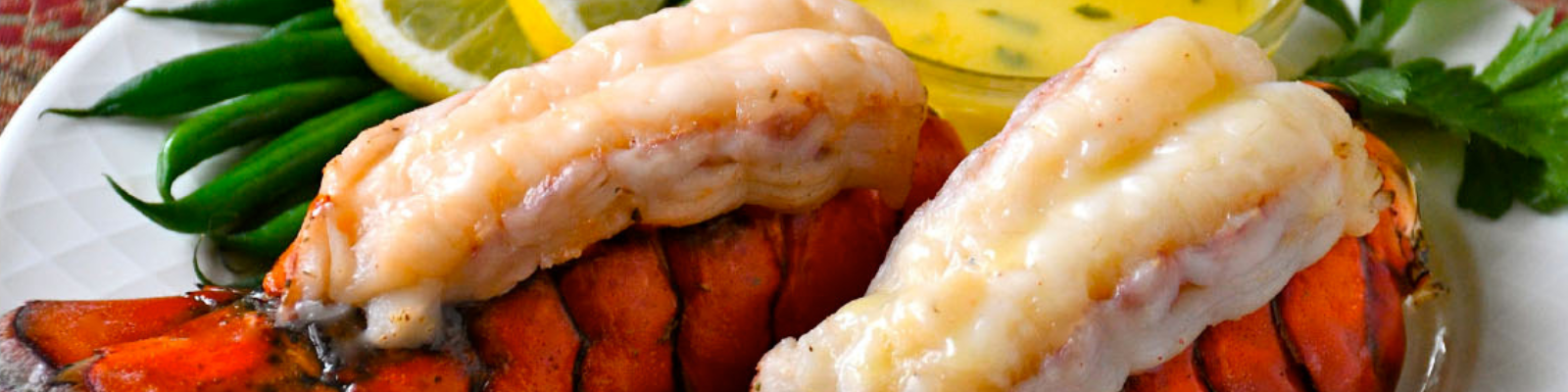 Roasted Lobster Tails with Lemon Butter Dipping Sauce