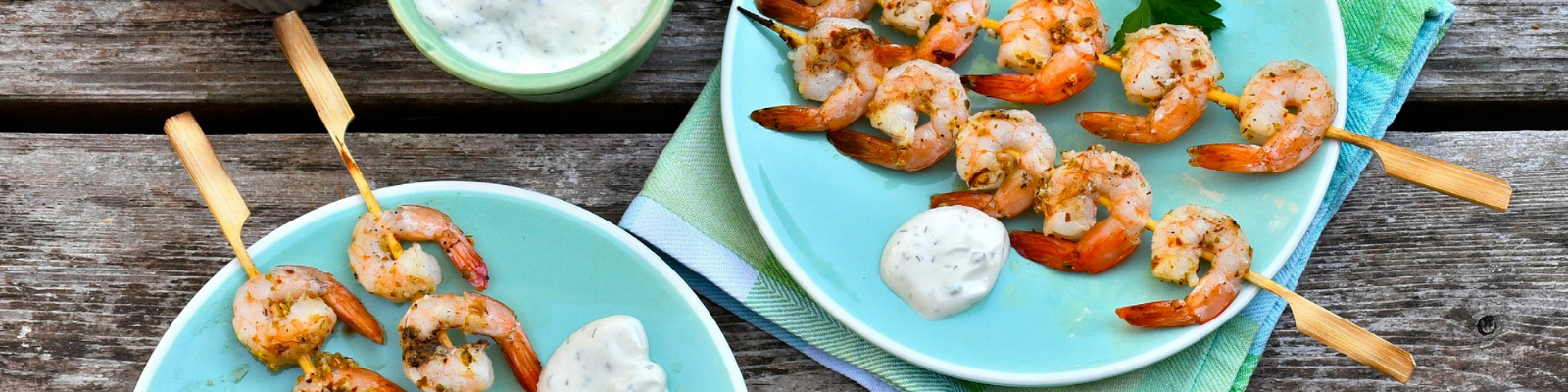 Greek-style Grilled Prawn Skewers