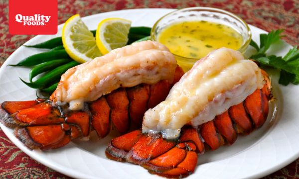 Roasted Lobster Tails with Lemon Butter Dipping Sauce