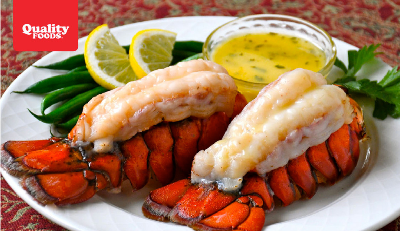 Roasted Lobster Tails with Lemon Butter Dipping Sauce