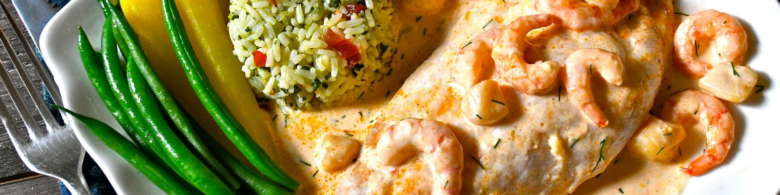 Snapper with Creamy Shrimp and Scallops