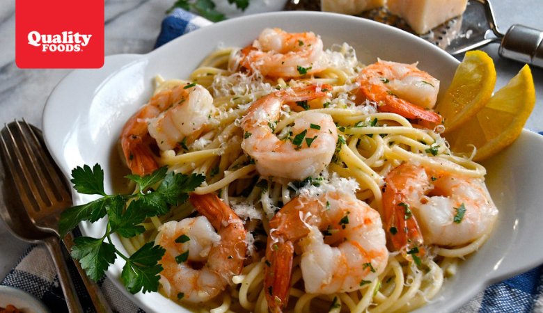 Spaghetti with Prawns, Garlic and Chilies