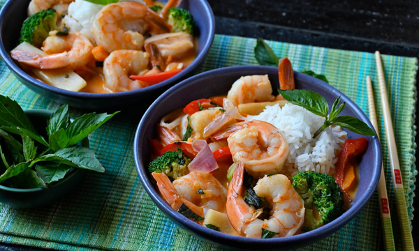 Thai Curry Prawns and Vegetables 