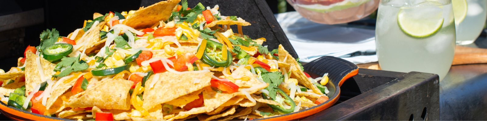 BBQ Nachos With Seven Layer Dip