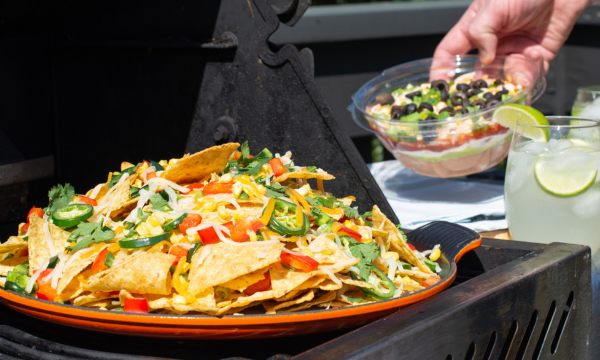 BBQ Nachos With Seven Layer Dip