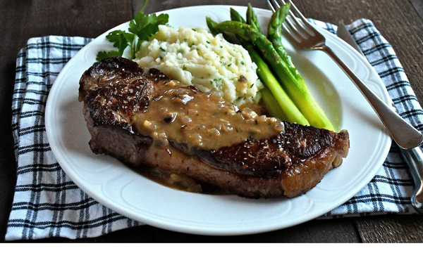 Strip Loin Steaks with Horseradish Butter