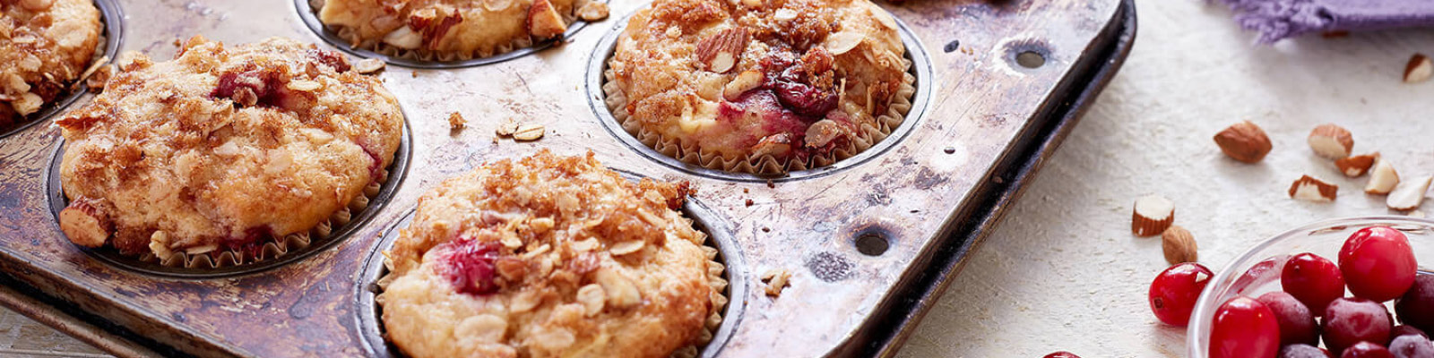 Apple Cranberry Crumble Muffins