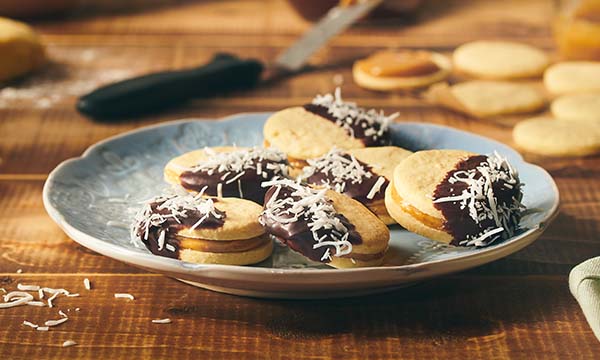 Mini Chocolate Dipped Alfajores