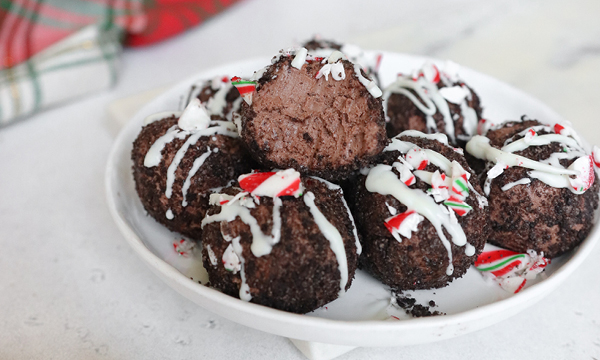 Peppermint Fudge Truffles