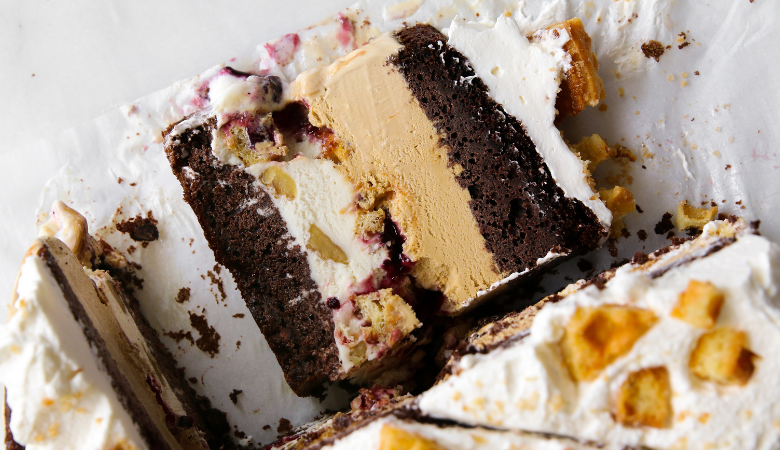 Waffle Ice Cream Cake