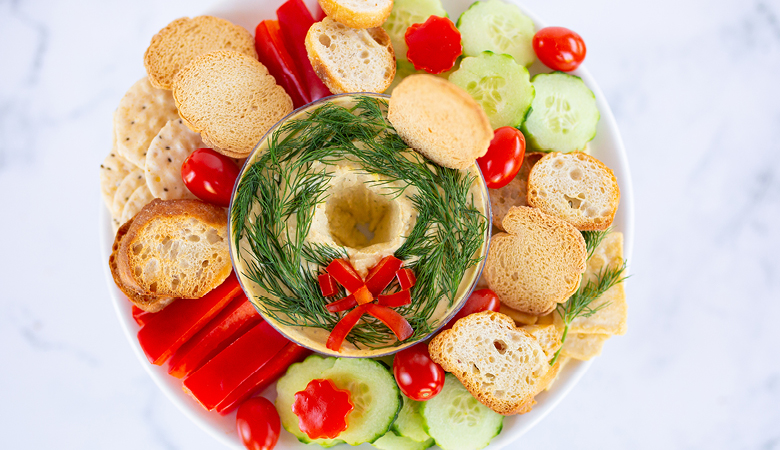 Hummus Wreath