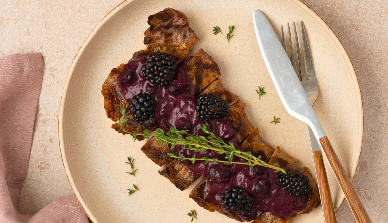 Steak with Berry Sauce