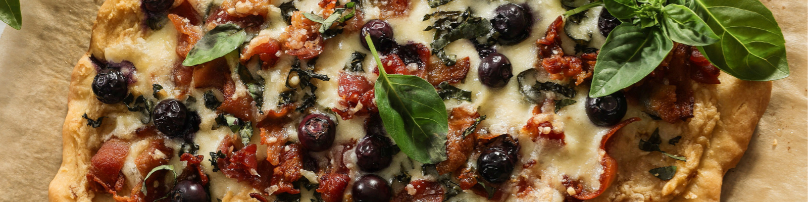 Savoury Blueberry & Bacon Pizza