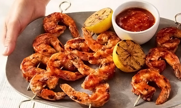 Garlic Lemon Shrimp Kabobs