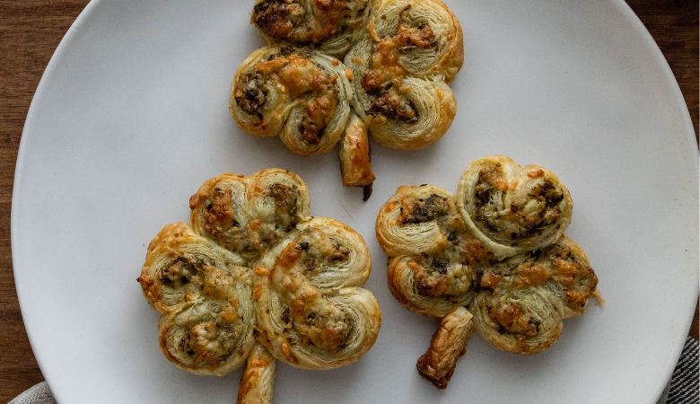 Shamrock Puff Pastry Bites