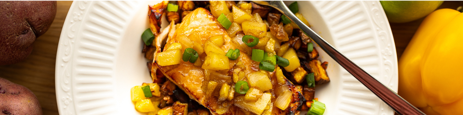 Air Fryer Honey Butter Salmon with Veggies
