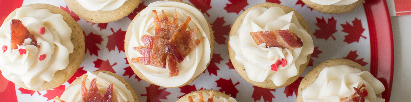 Canada Day Maple Bacon Cupcakes