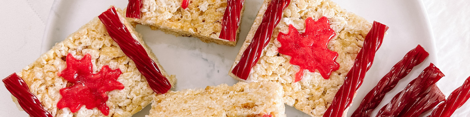 Canada Flag Crispy Rice Treats