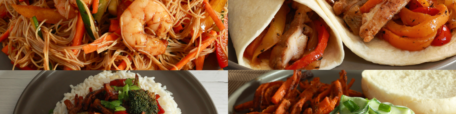 Summer Shrimp Roll Salad, Chicken Fajitas & Pork & Veggie Stir Fry